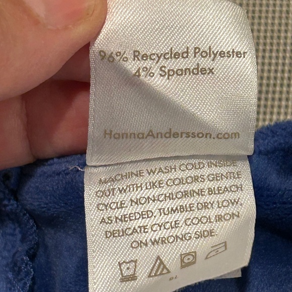 Hanna Andersson Recycled Royal Blue Velour Twirl Dress with Stretch 3T - Picture 11 of 13